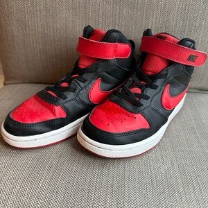 Kids Nike basketball high top sneakers Velcro runners shoes boys
